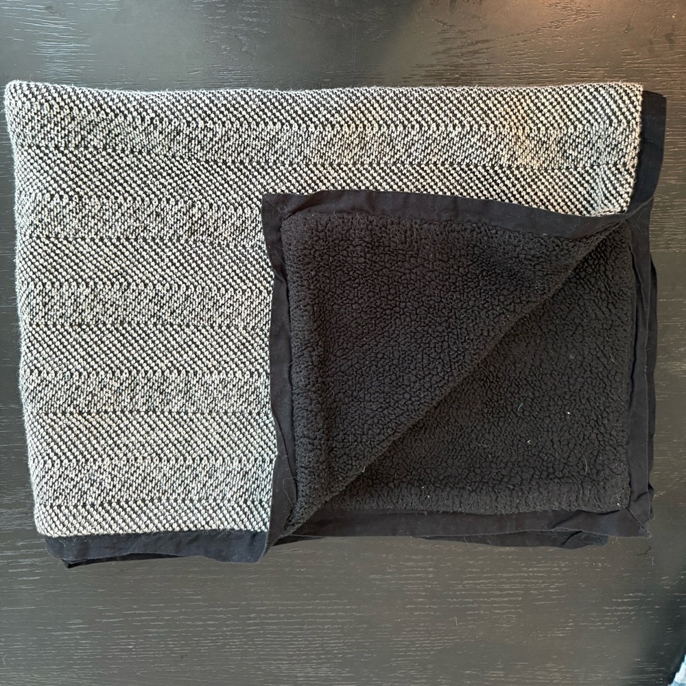 West Elm Black and White Baby Blanket